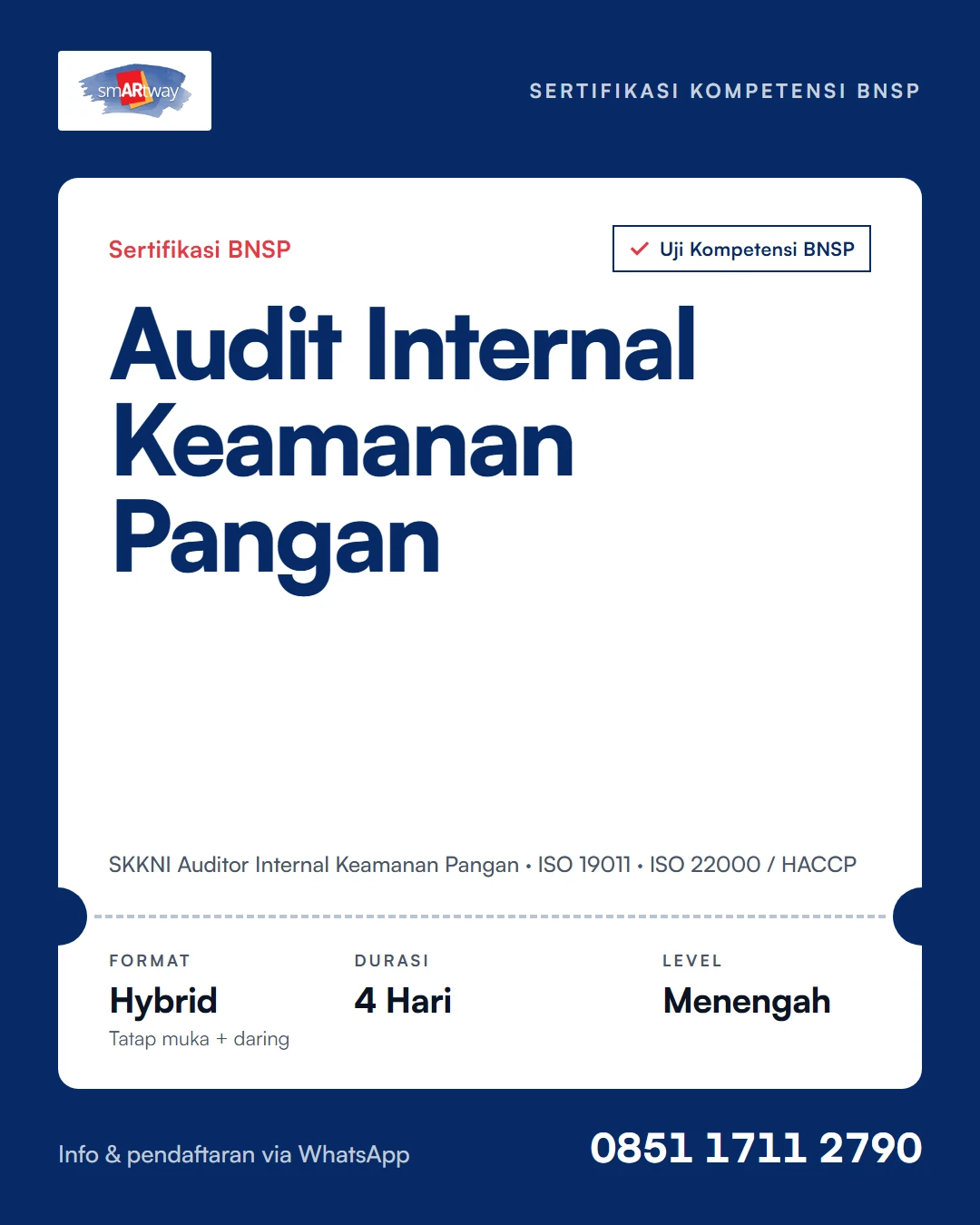 Sertifikasi BNSP Audit Internal Keamanan Pangan