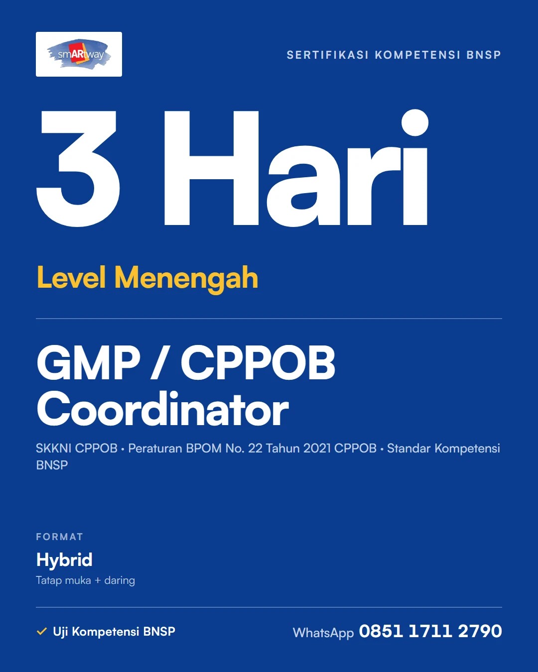 Sertifikasi BNSP GMP / CPPOB Coordinator