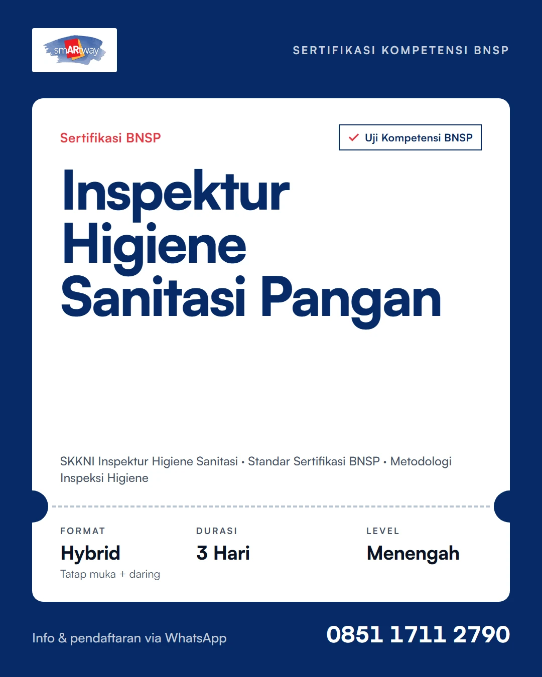 Sertifikasi BNSP Inspektur Higiene Sanitasi Pangan