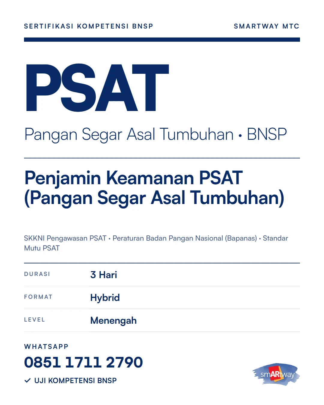 Sertifikasi BNSP Penjamin Keamanan PSAT (Pangan Segar Asal Tumbuhan)