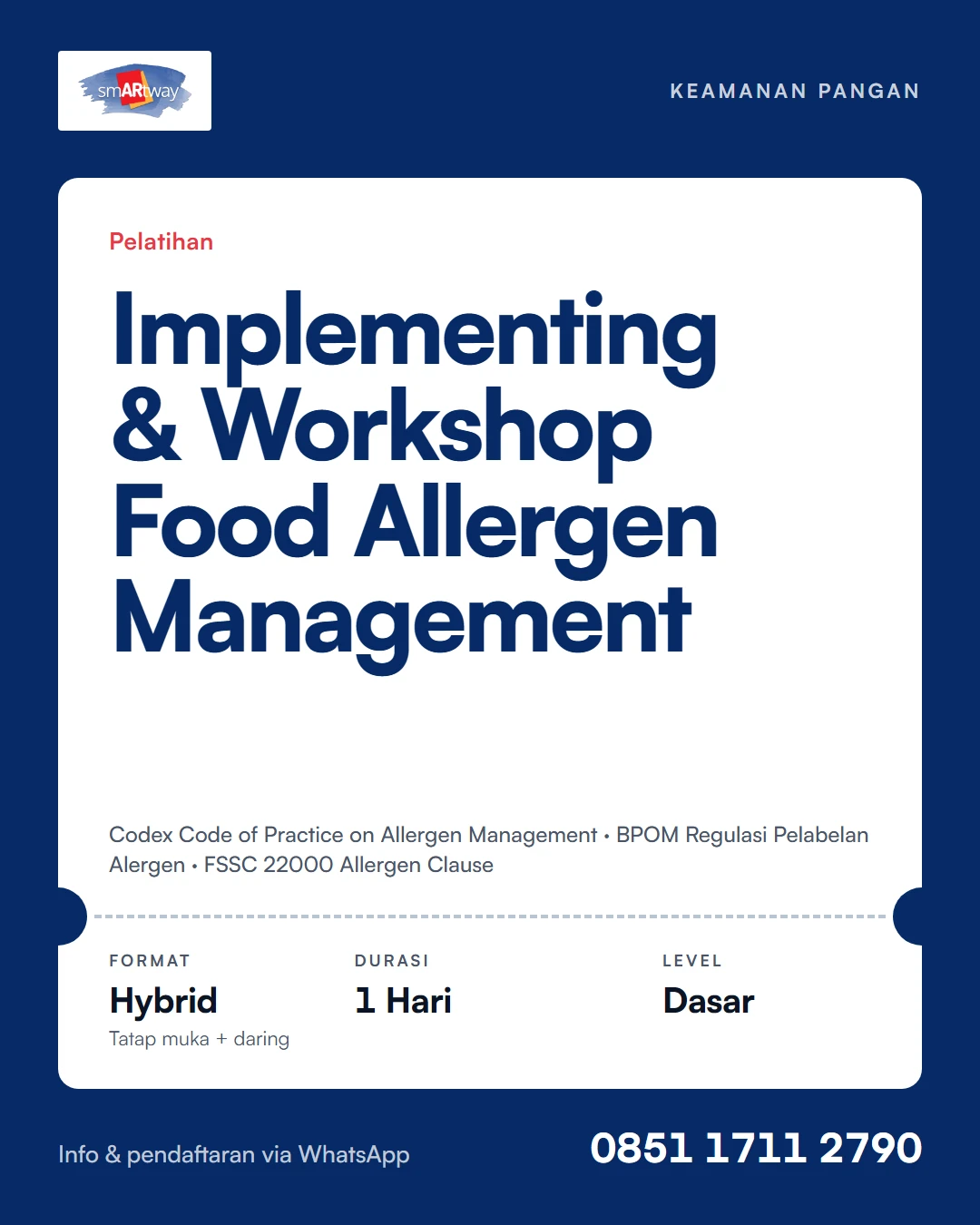 Implementing & Workshop Food Allergen Management